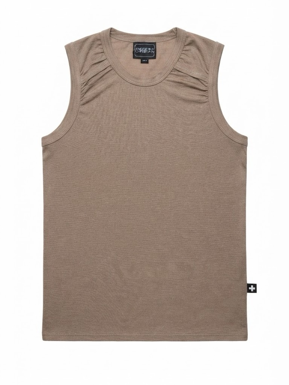 Andrew Christian Men’s Ribbed Muscle Tank – Taupe/Brown